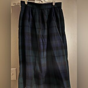 Pendleton Blackwatch Plaid Maxi Skirt with matching shawl